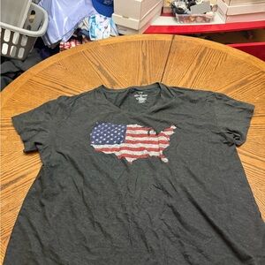 State of Mind Charcoal Heather Gray USA Graphic Tee